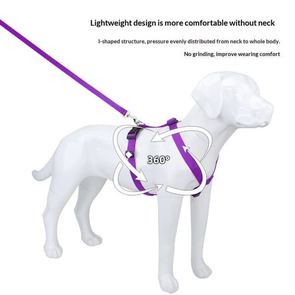 Hundsele Basic Nylon Step-in Valpväst Utomhus Promenaddragsrep Husdjurspromenad H-formad bröstsele