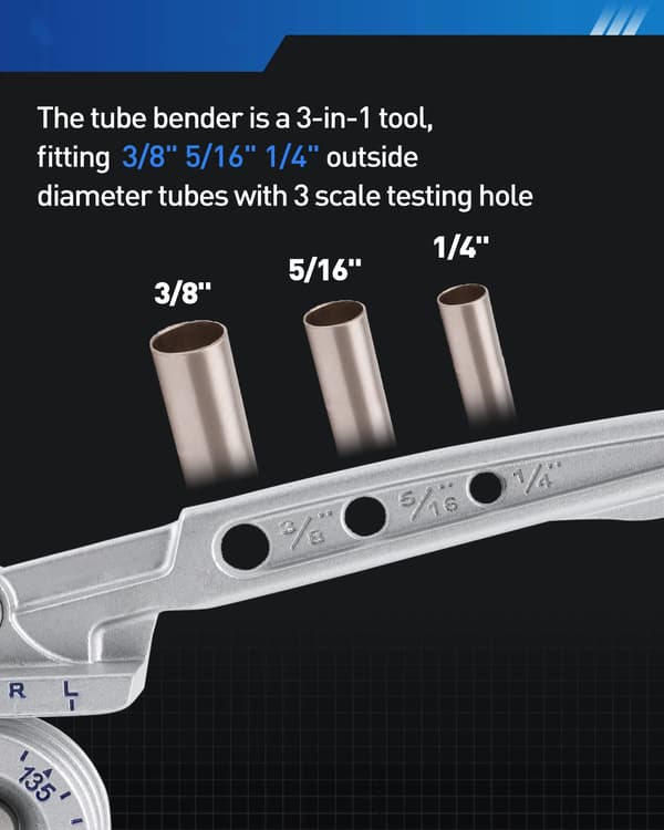 3-i-1 Rørbøyer Rørbremselinjebøyer for kobber, aluminium, metall