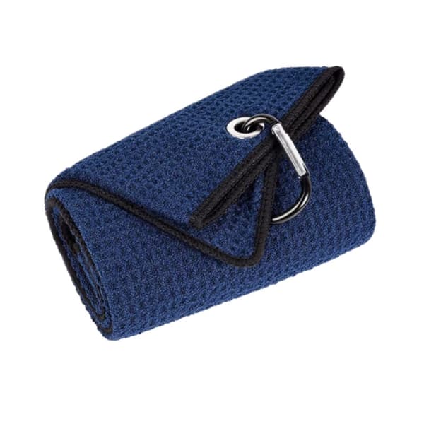 Tri-Fold Golftørklæder, 2-pak Vaffelmønstrede Håndklæder Fiber Vandabsorption med D-clips