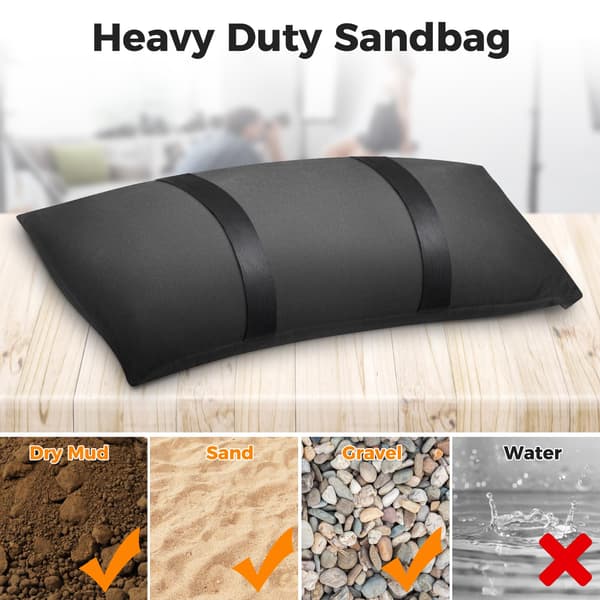 2-pack sandsäckar för vikt, väderbeständig sandsäck för utomhusbruk