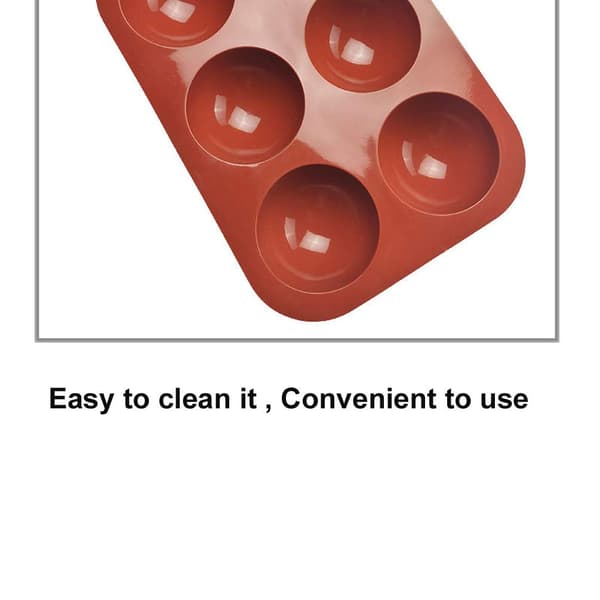 Halvkugle silikoneform, bageform til fremstilling af varm chokoladebombe, kage, gelé, kuppelmousse - Diameter-2\"