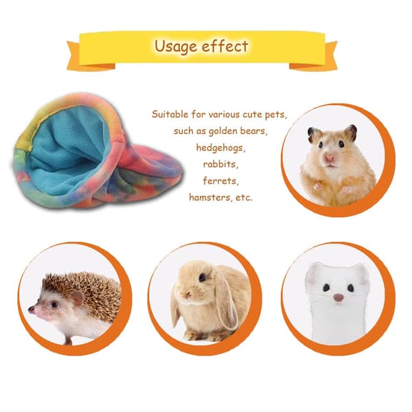 2-pakning marsvin gjemmested, fleece kanin kosepose