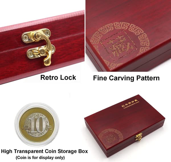Sammen 100 Stykker 30mm Træ Møntkapselholder Etui (25/27/30mm)