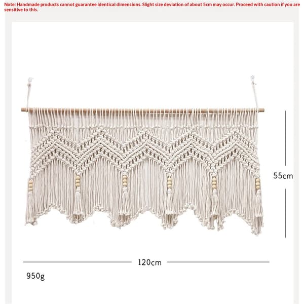 Köksgardiner 120*55cm Lantlig Boho Gardin med Toffsar för Sovrum, Vardagsrum