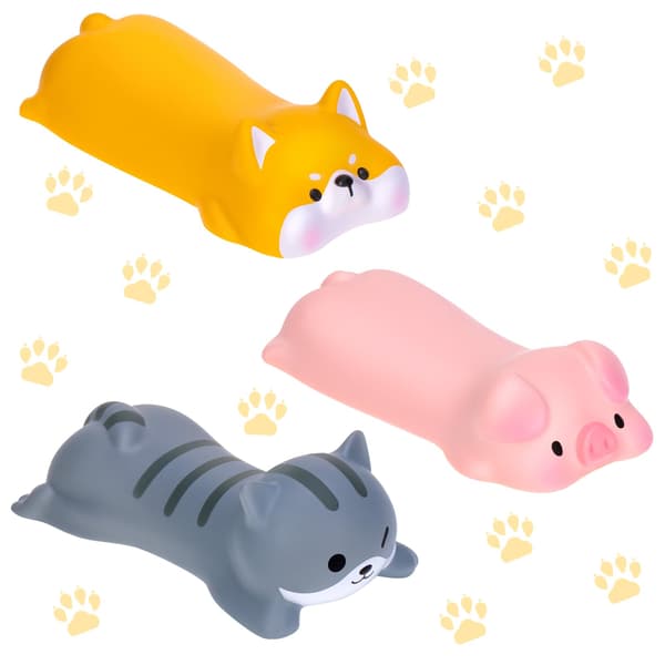 3 stykker sød håndledsstøtte til mus, tastatur, computer, Kawaii musemåtte, kat, gris, hund, dyredesign, computerarmstøtte