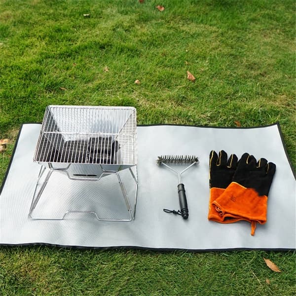 Bålfadsmåtte 23,6\" Brændeovn Under Grillmåtte (940°F Sikkerhed)