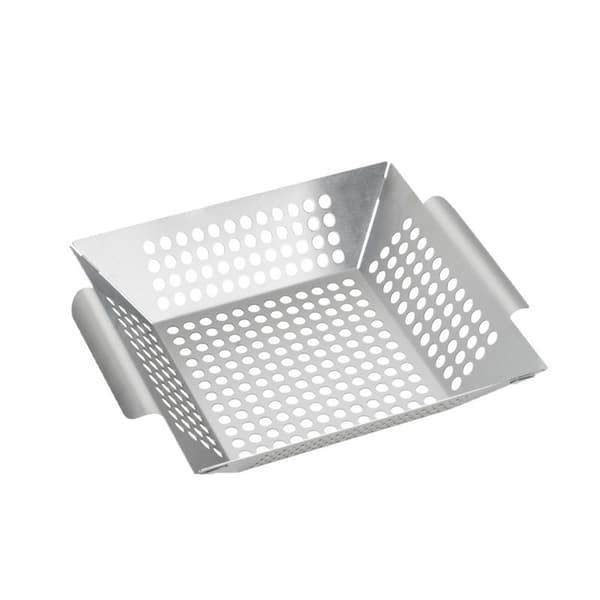 Grillkurv i rustfritt stål stor - Grillkurv for Traeger, Green Egg