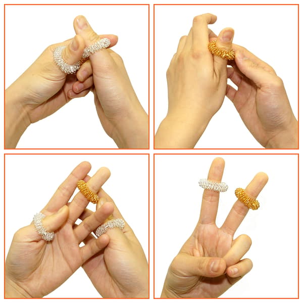 Fingermassagering 10 Stykker Afslappende Legetøj til Akupressurterapi Stresslindring Medicin Massager til Hænder Stille Afslapning Reducer
