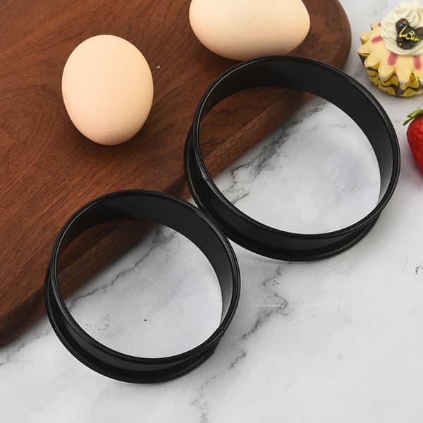 Stykker Muffinsringer Ring for Kakeform Bakering Muffinsbakeverktøy Pannekakering Muffinsutstyr Kookering Rustfritt