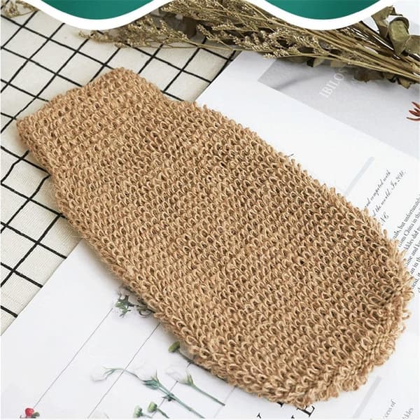 Jute badhandskar för hudexfoliering