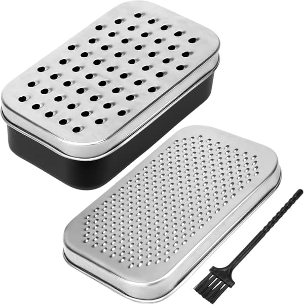 Osteriver med beholder - Box Grater Ostekutter Sitron - Rivejern