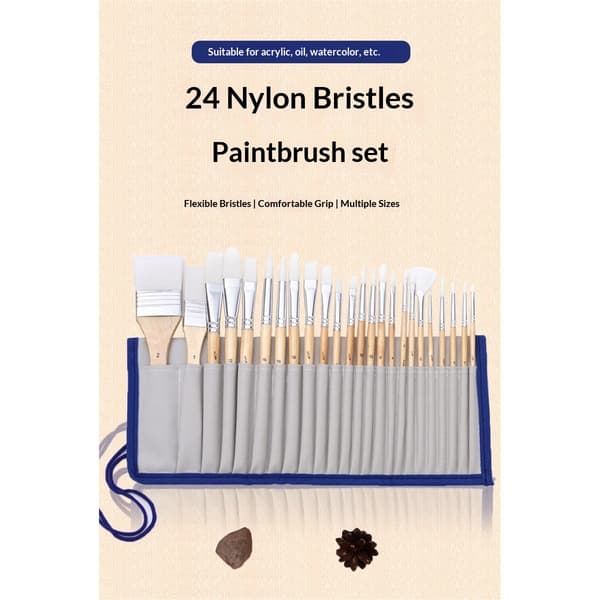 Basics Flerformede Polyester Malekoster for Akryl, Olje, Akvarell, Gouache