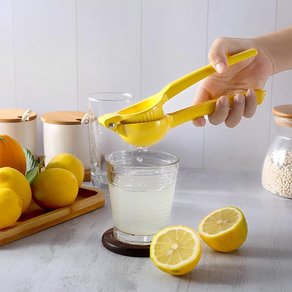 2-pack citruspress, handhållen premiumjuicepress i metall för citron