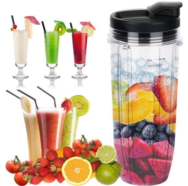 Erstatnings 32oz blenderkopp med drikke- og forseglingslokk for BL450 BL454 Bl455 BL456 BL480 BL481 BL482