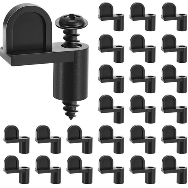 48-pack 3/8 tums nylonfönsterskärmklämmor, offsetklämmor för att fästa stormfönster, stormpaneler (svart)