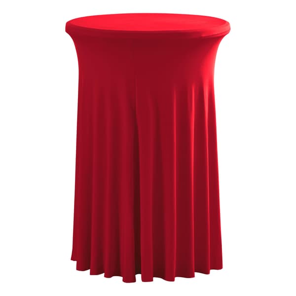 Rund polyester cocktailduk med kjol, elastisk monterad Highboy barduk 1-pack