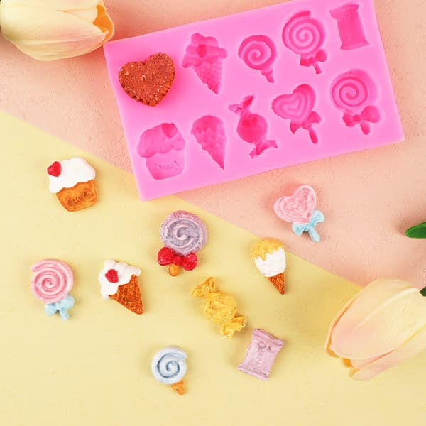 Is, slik, slikkepind form silikoneforme til budding, pande muffin, aftryk måtter barok chokolade, isterning