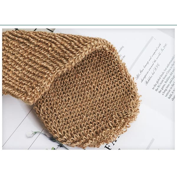 Jute badhandskar för hudexfoliering
