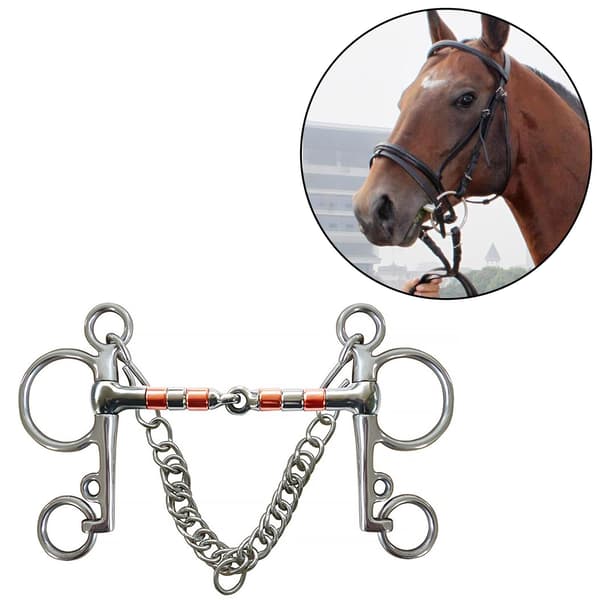 Hästbett Snaffle Bett för Hästträning Utomhus Hästtillbehör Hästtuggande Bett Ridsport