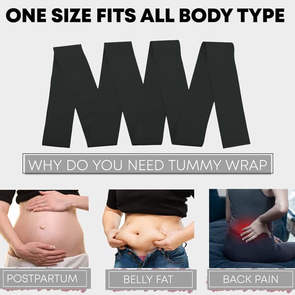 glat taljetræner til kvinder, fedt på nedre mave - Bandage Wrap Saunabælte Kompression Mavekontrolbælte Plus Size