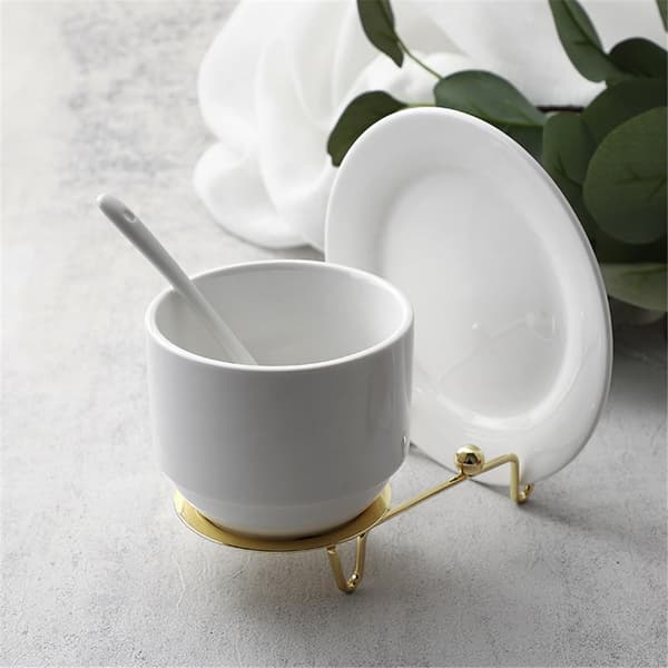 Creative Hobbies Etsede Base Kopp- og Fatstativ - Elegant Utstillingsholder for Tesett, Tallerkener