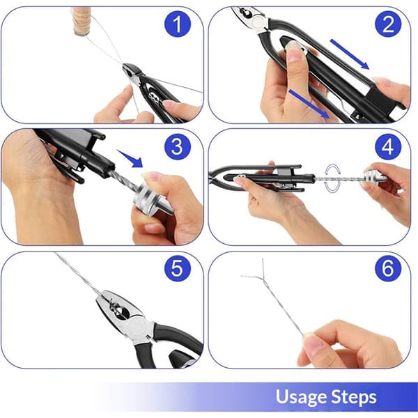 Driven Safety Wire Pliers, 6\" Twist Twisting Cutting Plier, Sikringstang