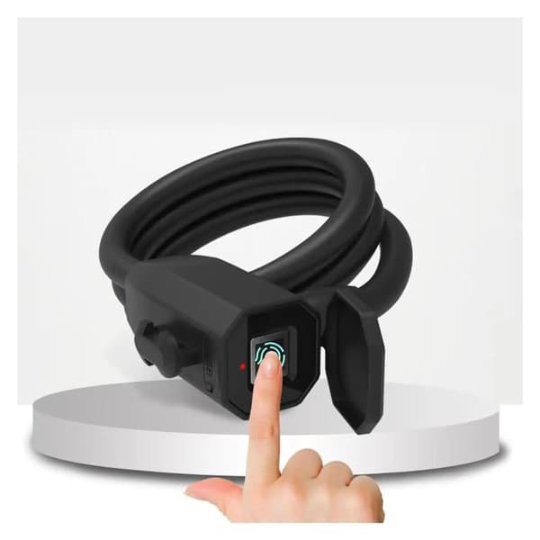 Fingeravtryckscykellås med nyckel stöldskydd
