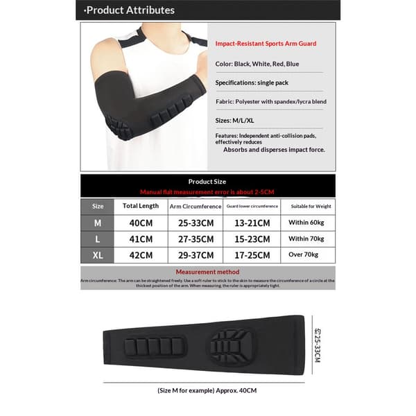 2PCS armbågsskydd underarmshylsa kompressionsarmsskydd stöd bikakekollisionsskydd