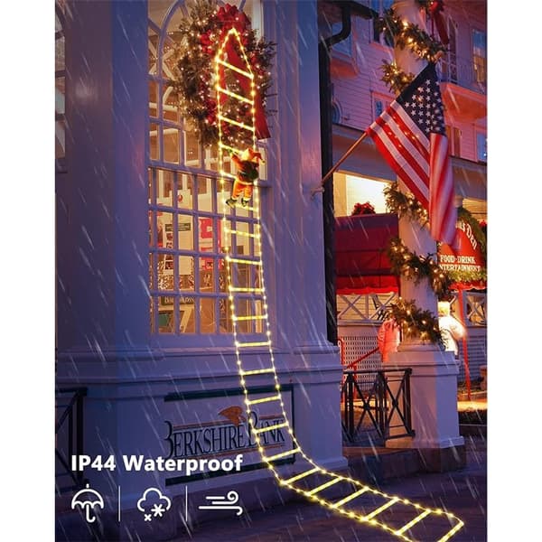 LED julelys - 1,8 m dekorative julelyslenker med julenisse