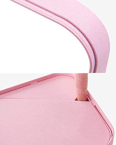 Hjemmespejl, Bordmontering, Makeupspejl, Pink, Justerbart Foldbart Makeupspejl i Passende Størrelse