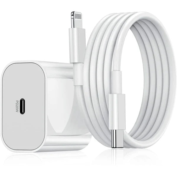 20W iPhone Snabbladdare - Adapter + 1m Kabel Lightning