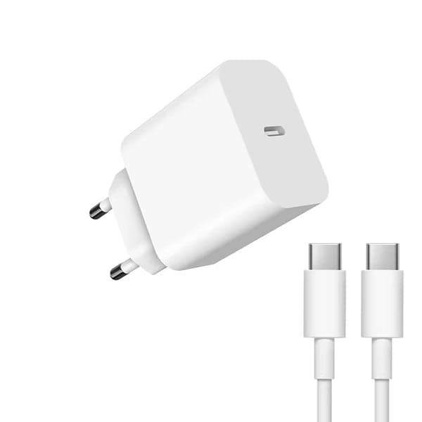 20W Snabbladdare - Adapter + 1m Kabel 20W Type-C