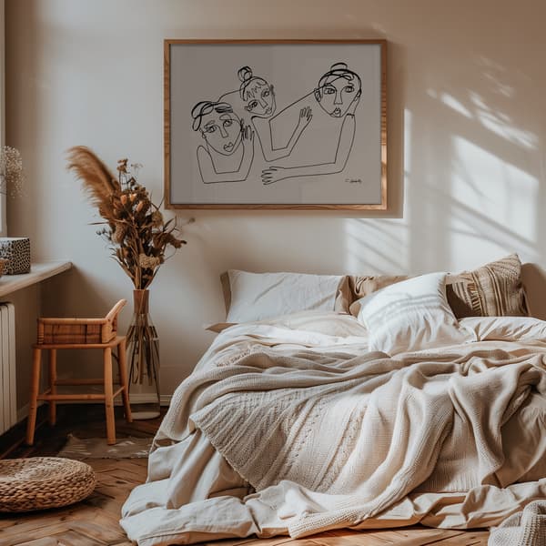 People Beige Poster 70x50 cm