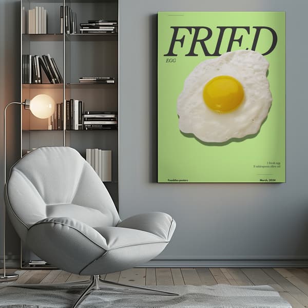 Fried egg Canvastavla 50x70 cm