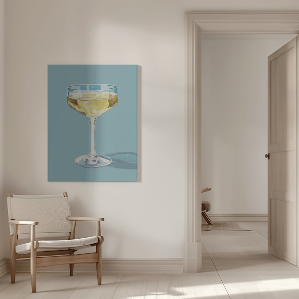 Champagne - Jolly and Dash Canvastavla 50x70 cm