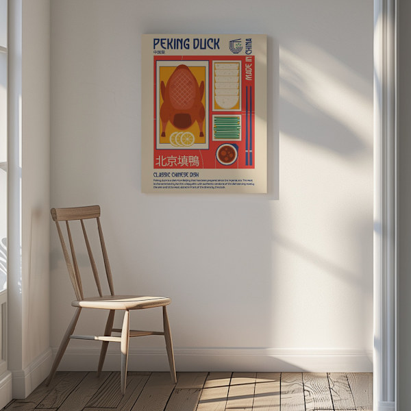 Peking Duck Japanese Food Print Canvastavla 30x40 cm