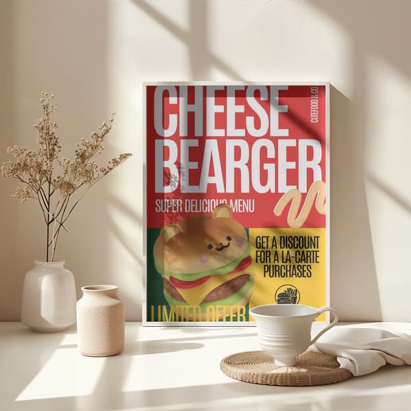 Cheese Bearger Offer Poster 30x40 cm