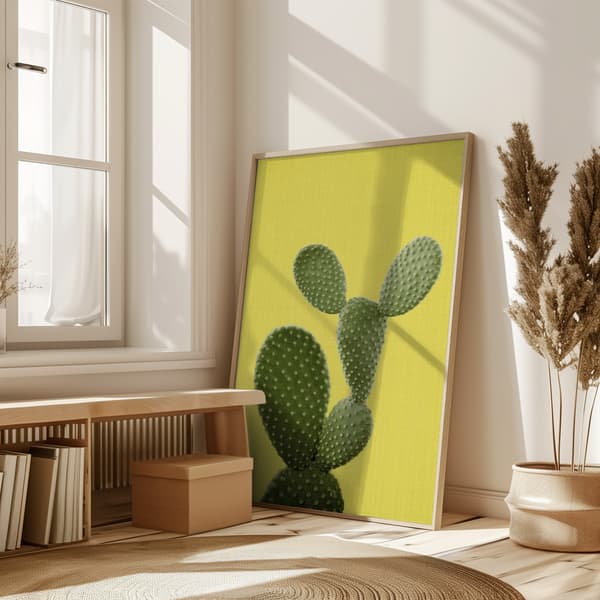 Yellow Cactus Poster 50x70 cm