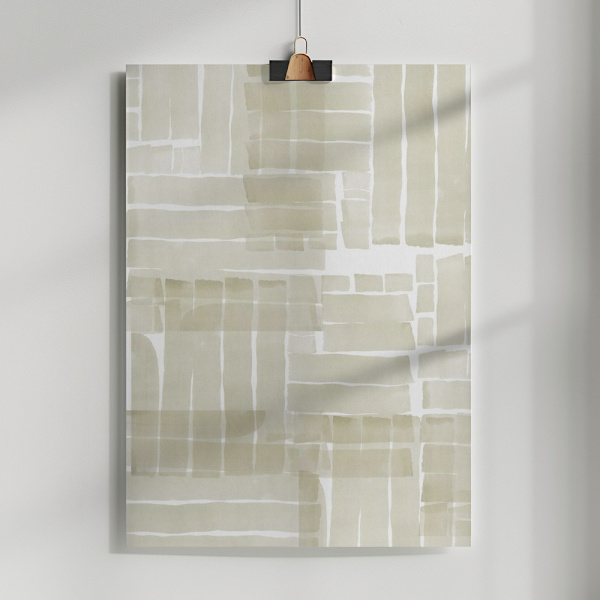 Neutral Tangle Grid 1 Poster 50x70 cm