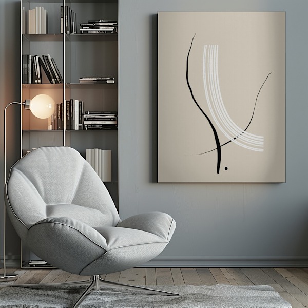 Composition of Lines - The Third Canvastavla 50x70 cm