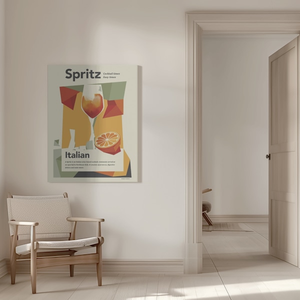 Aperol spritz print Canvastavla 50x70 cm