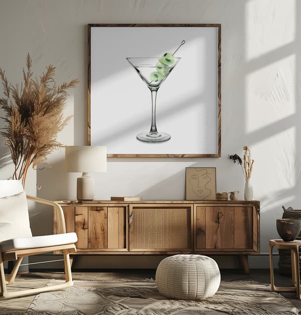 UFO Martini Poster 50x50 cm