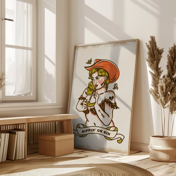 Sippin On Sin Poster 50x70 cm