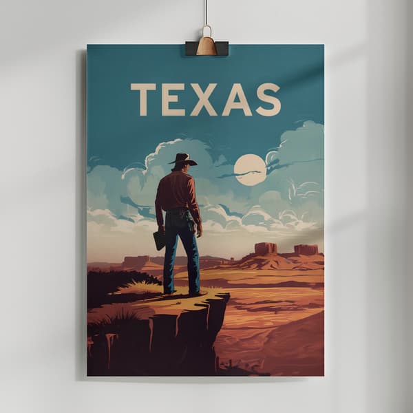 Texas Poster 50x70 cm