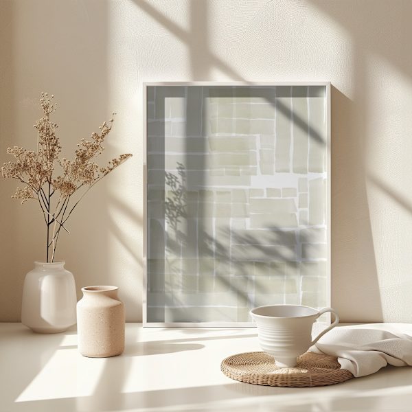 Neutral Tangle Grid 1 Poster 30x40 cm