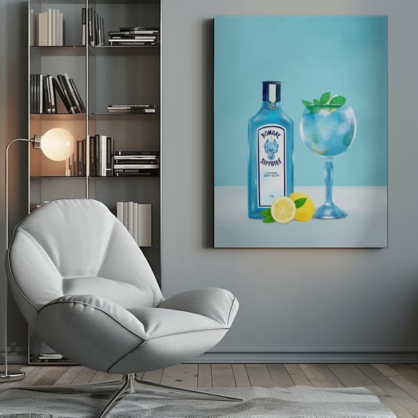 Gin Cocktail Canvastavla 50x70 cm