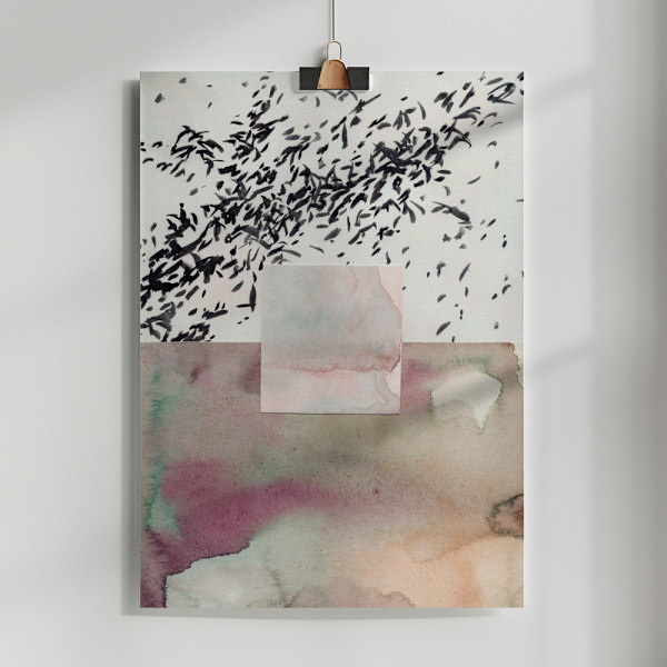 Watercolor abstract composition 7 Poster 50x70 cm