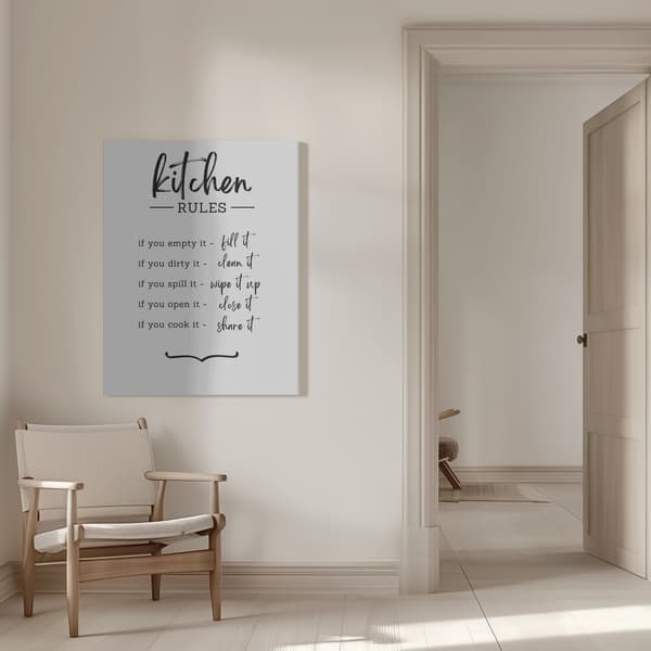 Kitchen Rules Canvastavla 50x70 cm