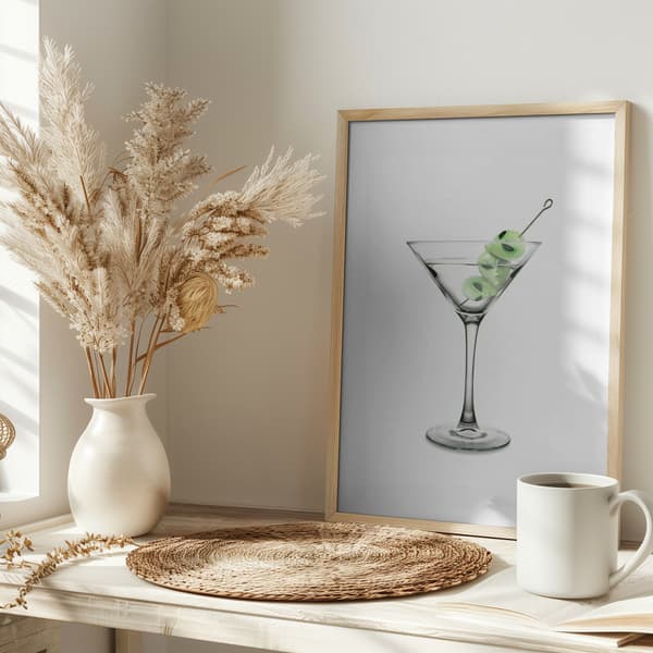 UFO Martini Poster 30x40 cm