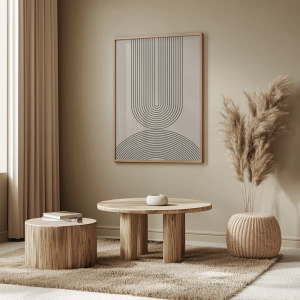 Black Line Art Poster 50x70 cm